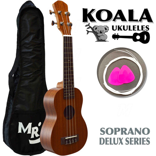 Delux Soprano Ukulele Seti Koala Kılıf+Pena+Takım Tel Hediye KA5215MS - Thumbnail