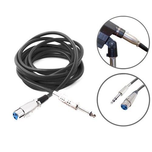 Kablo Mikrofon Pro 10 Metre Siyah KJM10BK - Thumbnail