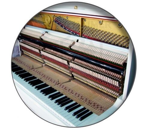Piyano Konsol Duvar Hofhaimer Fildişi Beyazı HUP123IV - Thumbnail